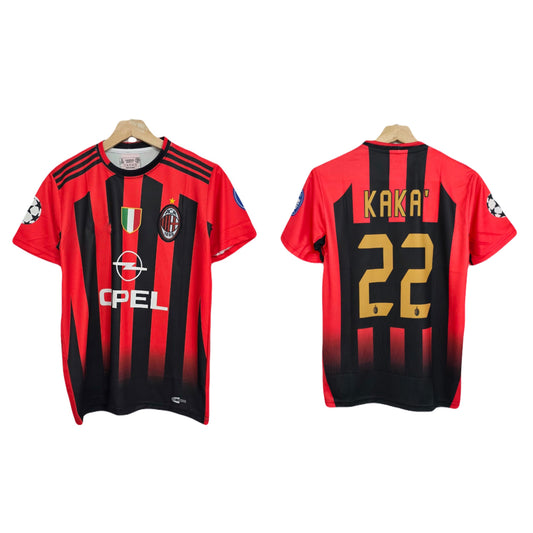 Ac milan 2004/05 home jersey kaka - ms retro store
