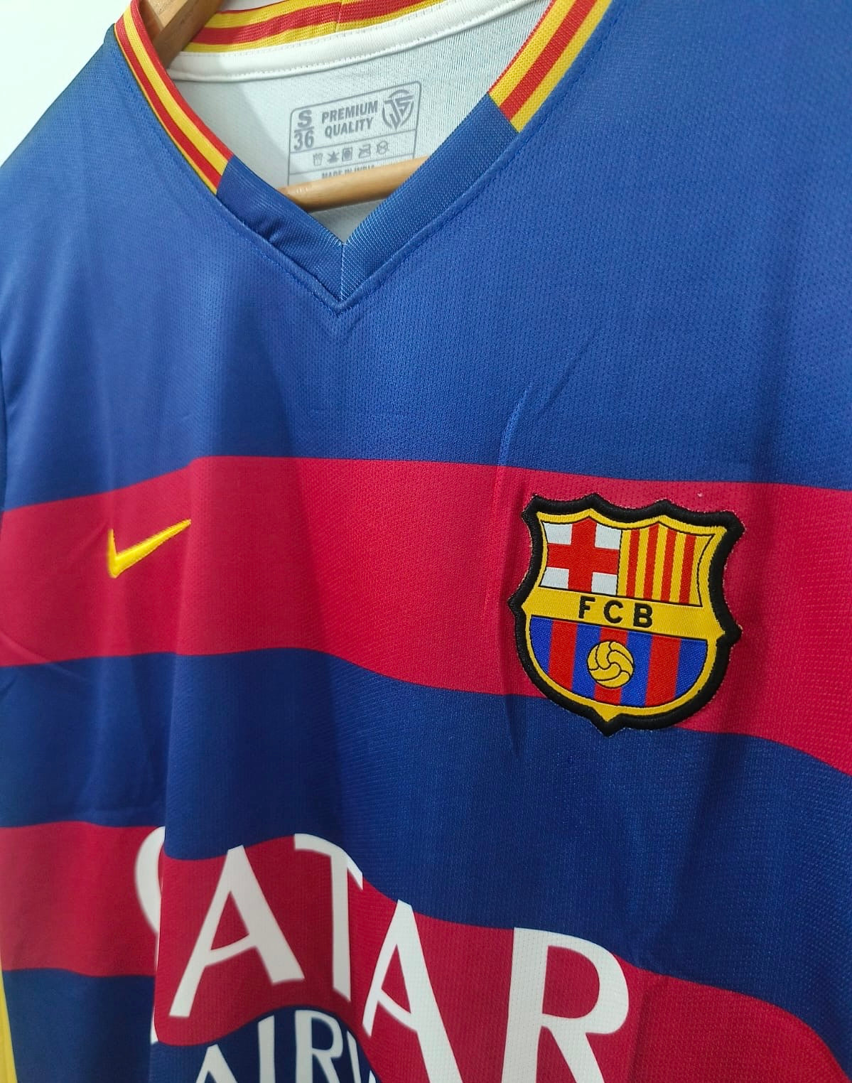 Fc barcelona 2015/16 messi half sleeve embroidery- p882 ms retro store