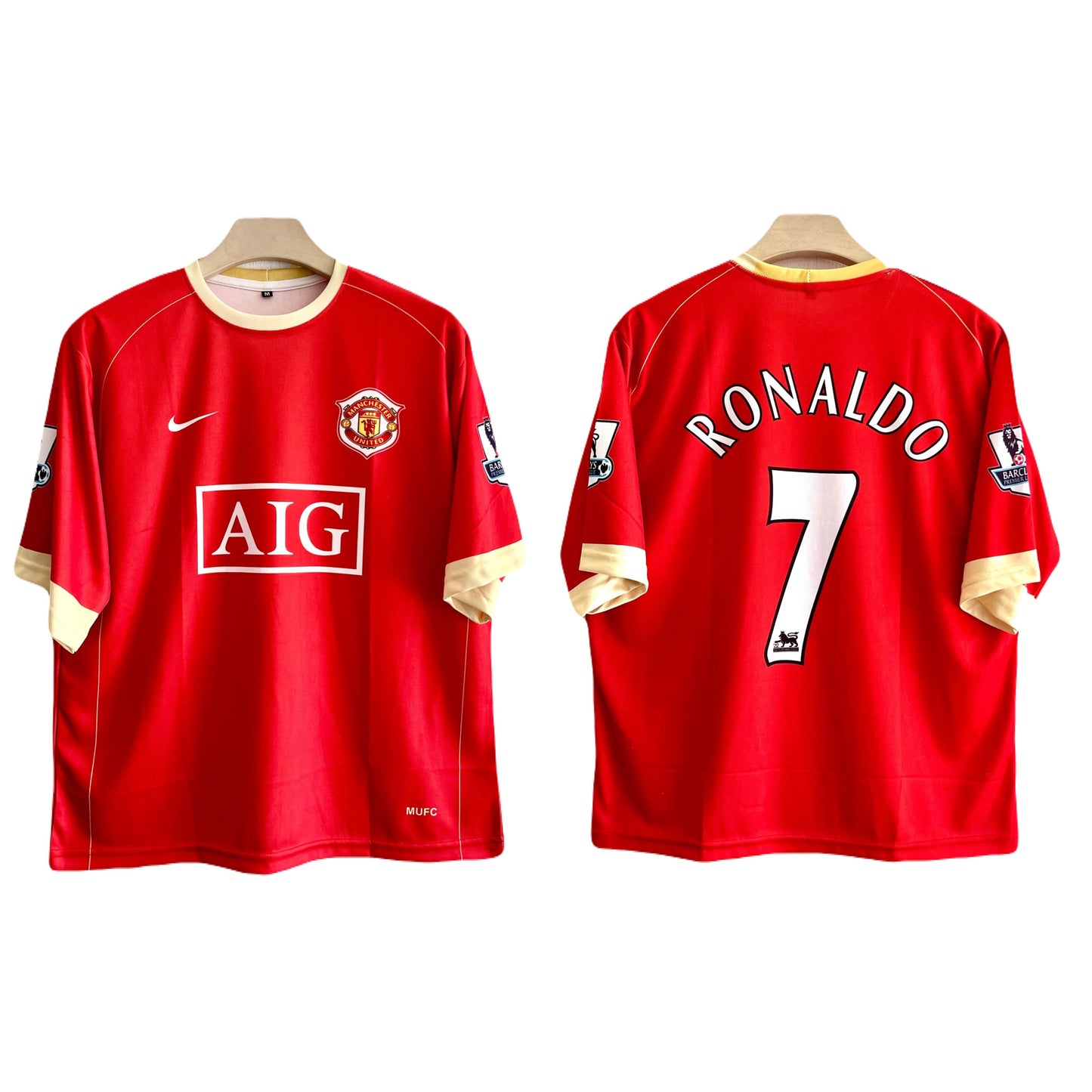manchester united 2006/07 home jersey ronaldo five sleeve -p858 -ms retro store