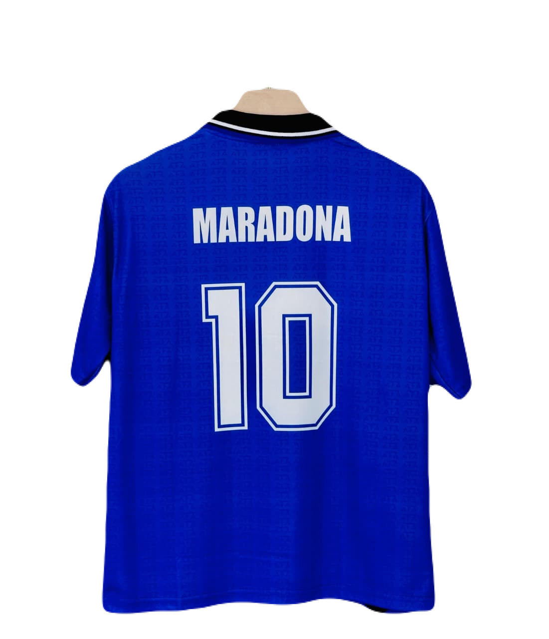 Argentina 1994 Away Maradona Five Sleeve Collar Sublimation - P1568 Ms Retro Store