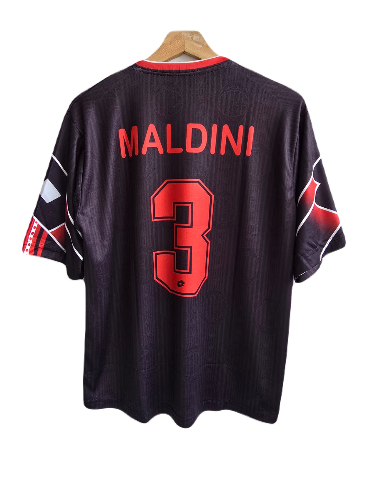 Ac milan vintage jersey maldini black - ms retro store