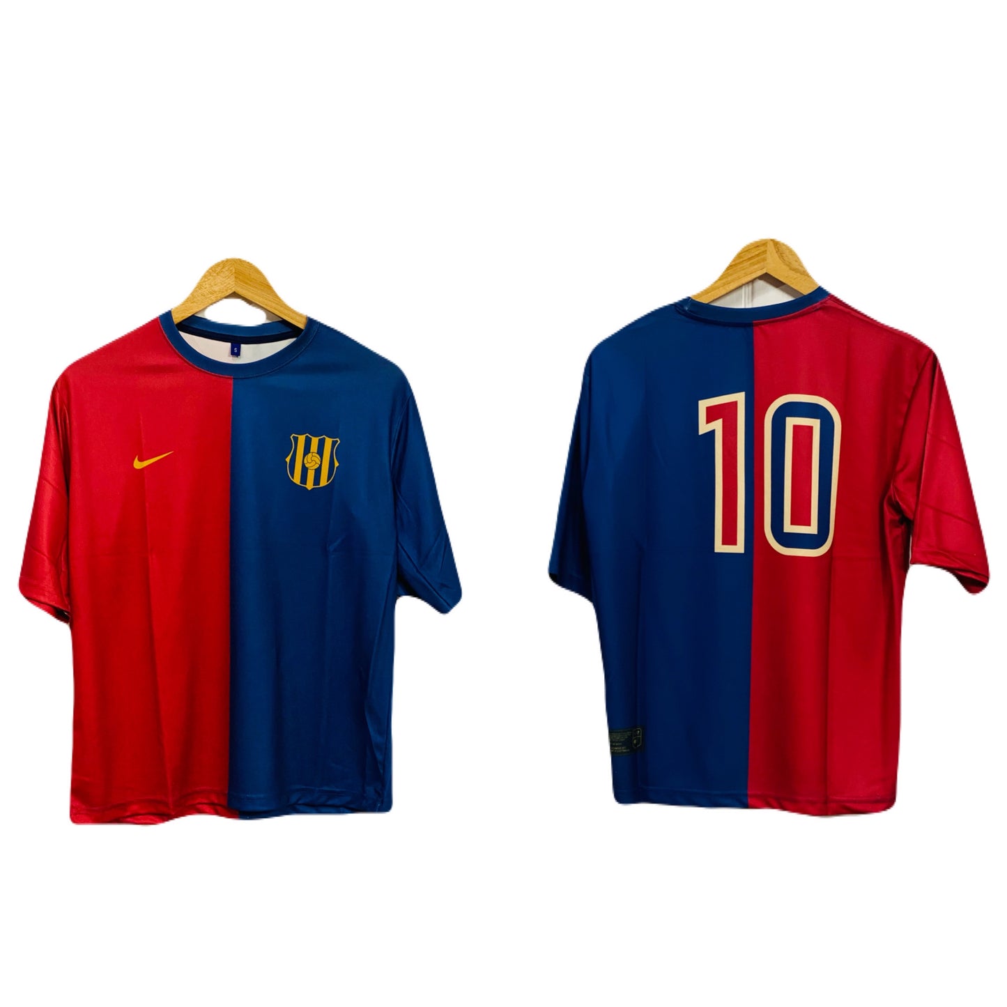 Fc Barcelona Vintage messi kit Five sleeve - P244 - Ms Retro Store