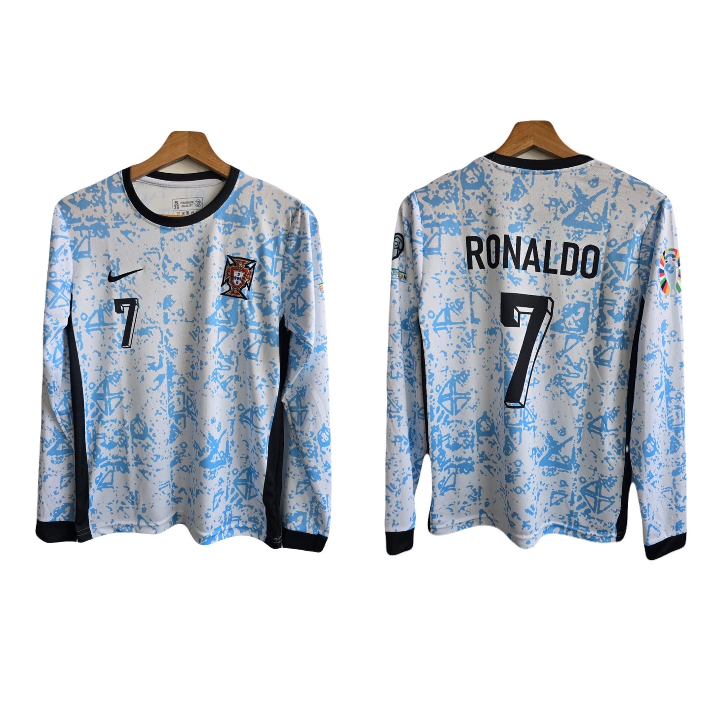 Portugal 2024 away kit ronaldo full sleeve p46 - ms retro store