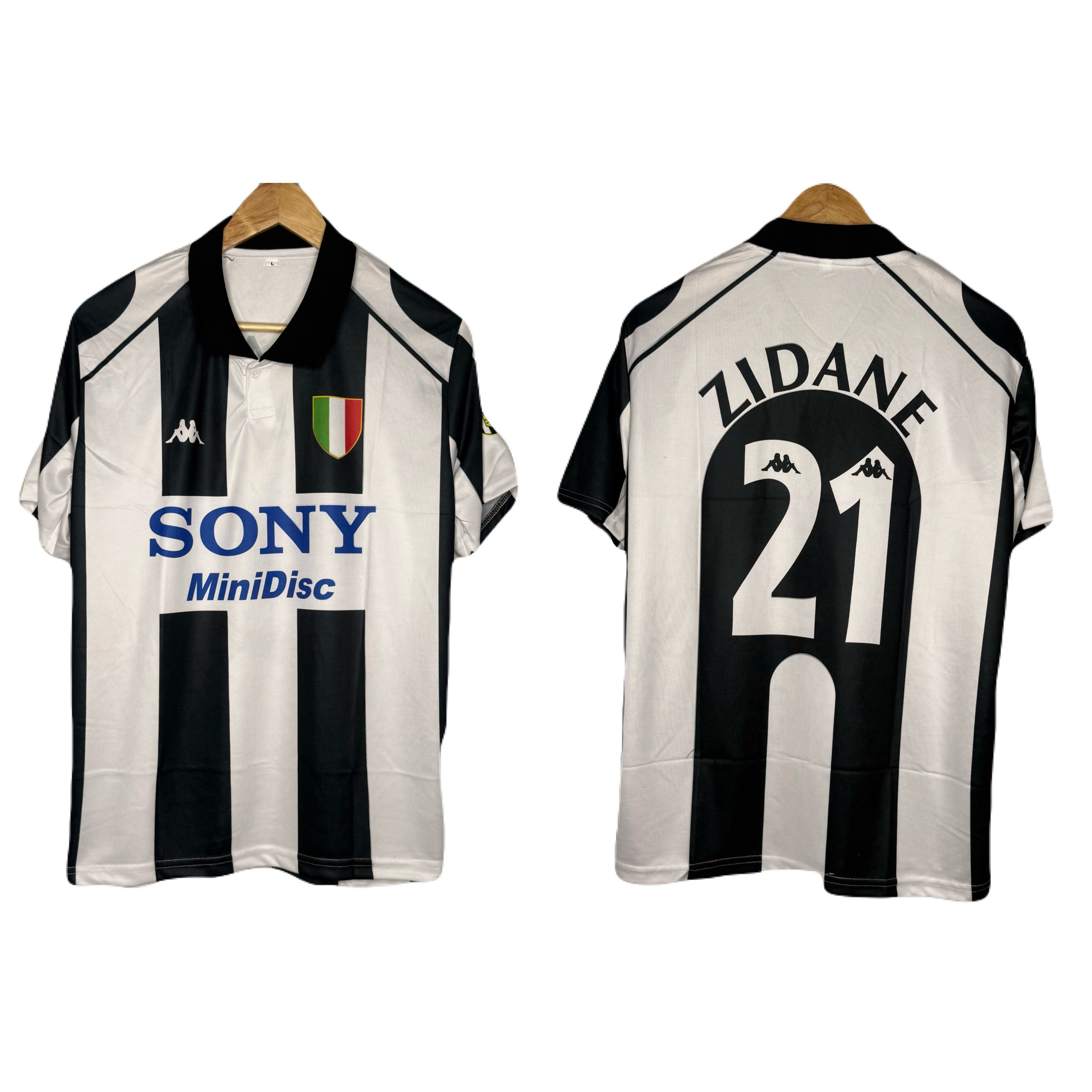 Juventus Fc 1997-98 Home kit Zidane Half Sleeve - P789 Ms Retro