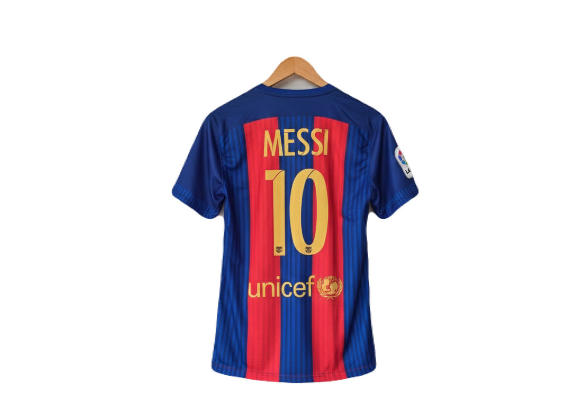 Barcelona 2016-17 Home Messi half embroidery - P1333 MS Retro Store