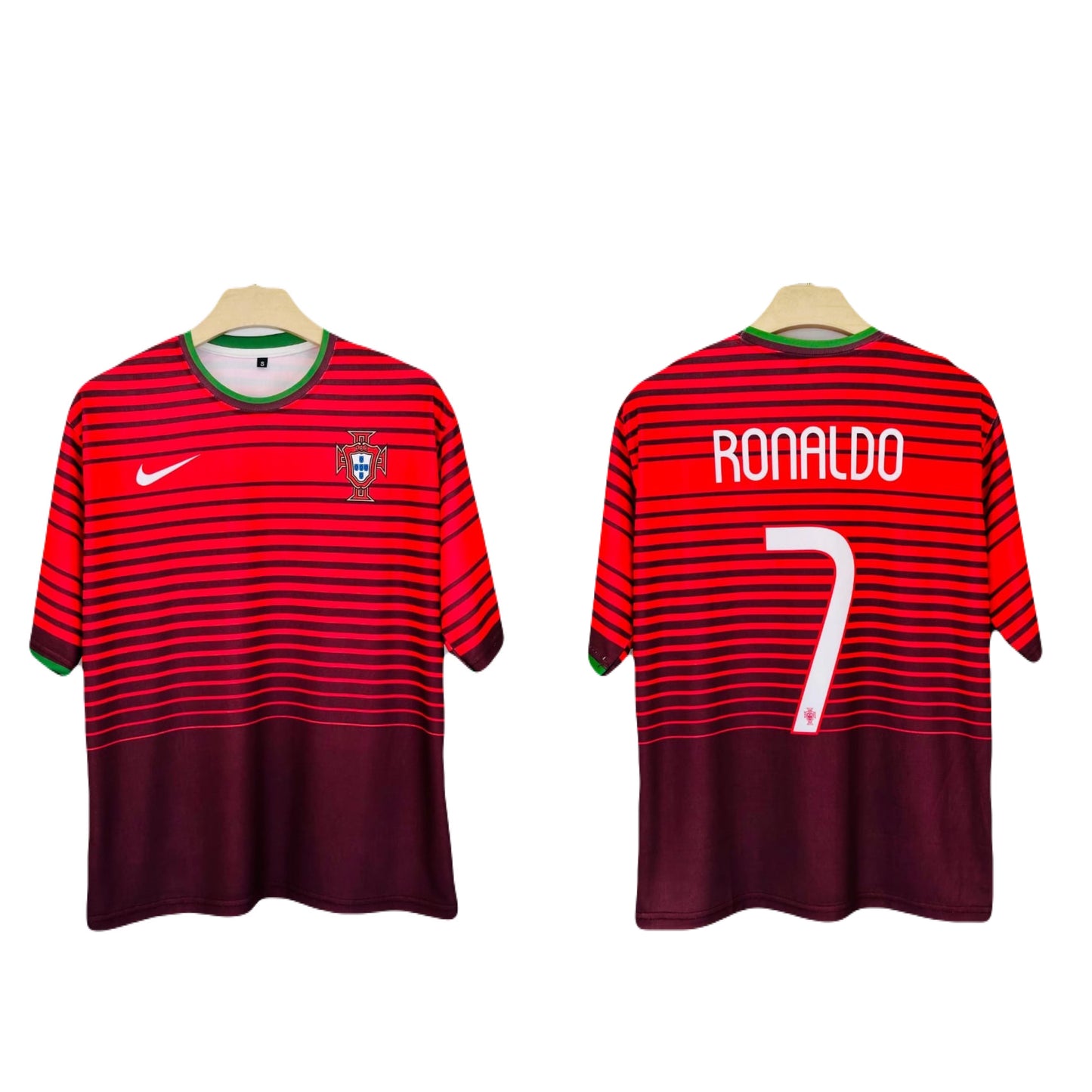 Portugal 2014 Home kit Ronaldo Five sleeve -Ms Retro Store