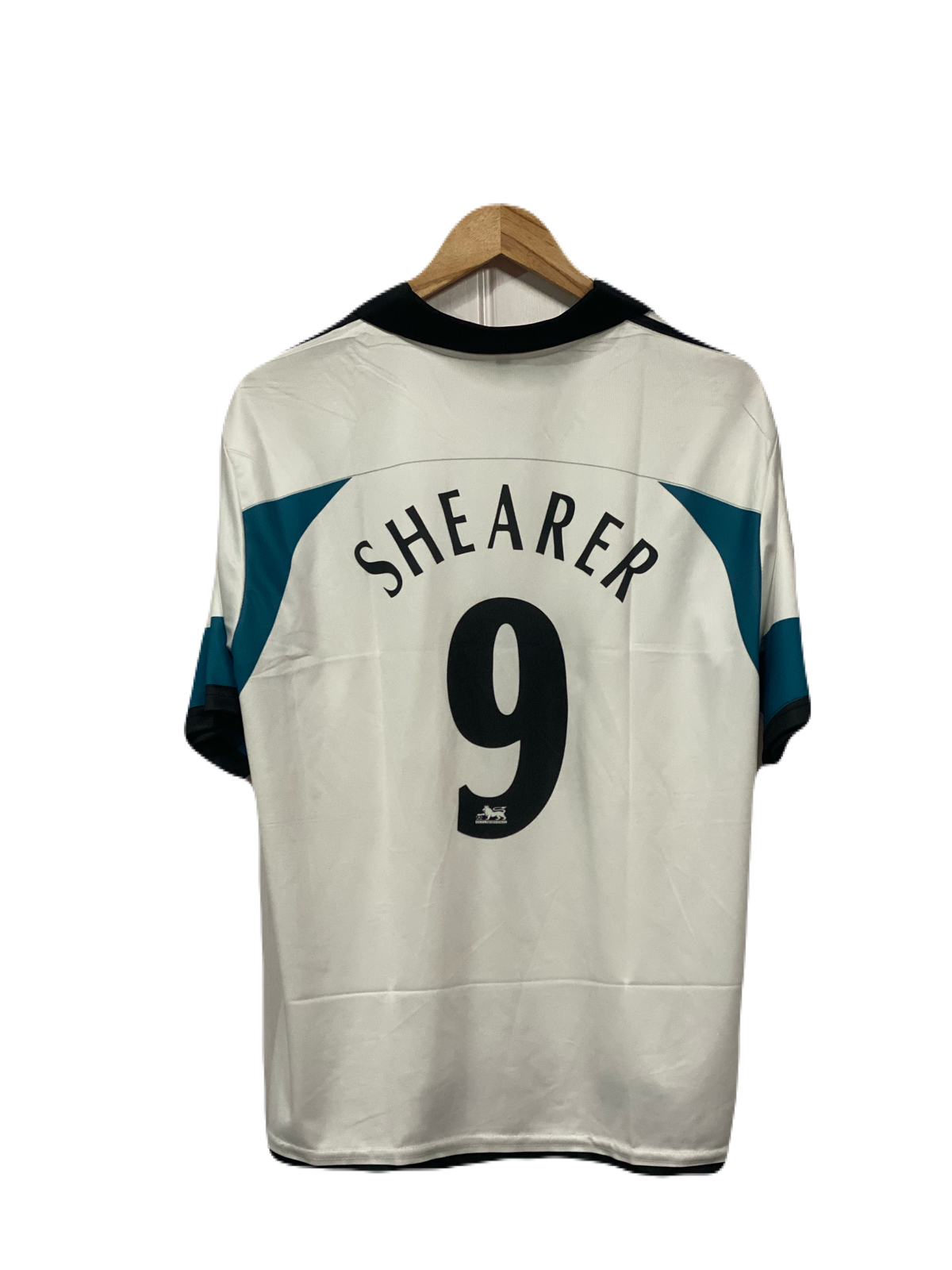 NewCastle United 1999-00 Away kit Shearer Five sleeve - P688 Ms Retro Store