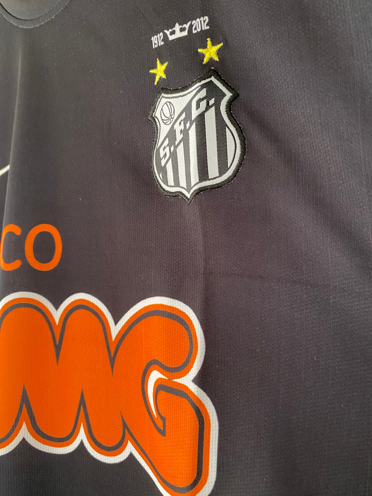 Neymar Jr Santos Fc 2011-12 Away Kit Embroidery Five Sleeve - P2686