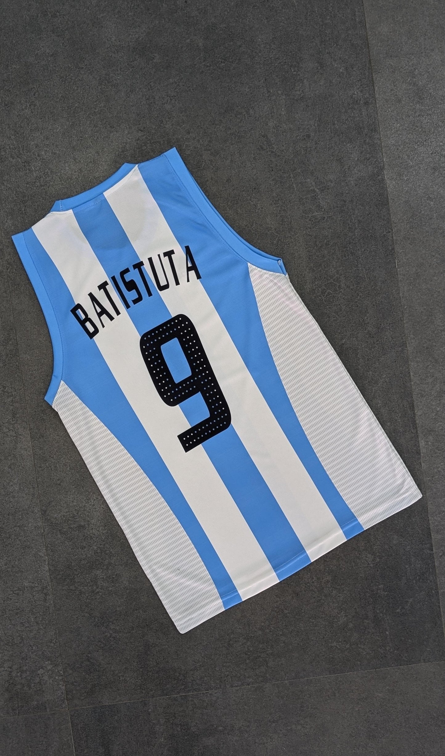 Batistuta argentina worldcup home sleevless bibs -