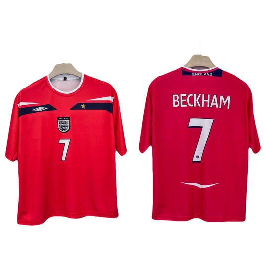 England 2008 Away kit Beckham Five sleeve - Ms Retro Store