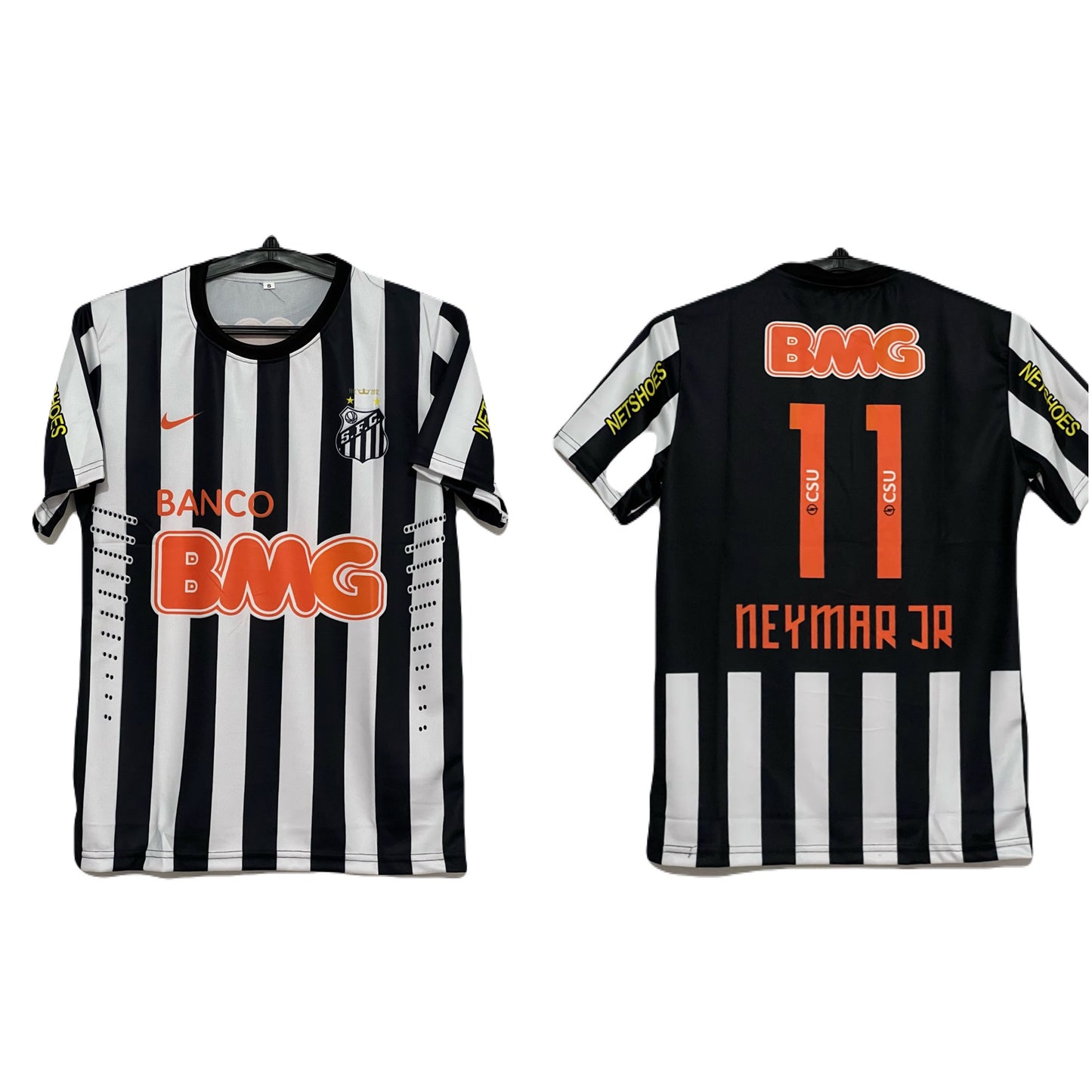 Santos neymar black and white 2012 half sleeeve P254