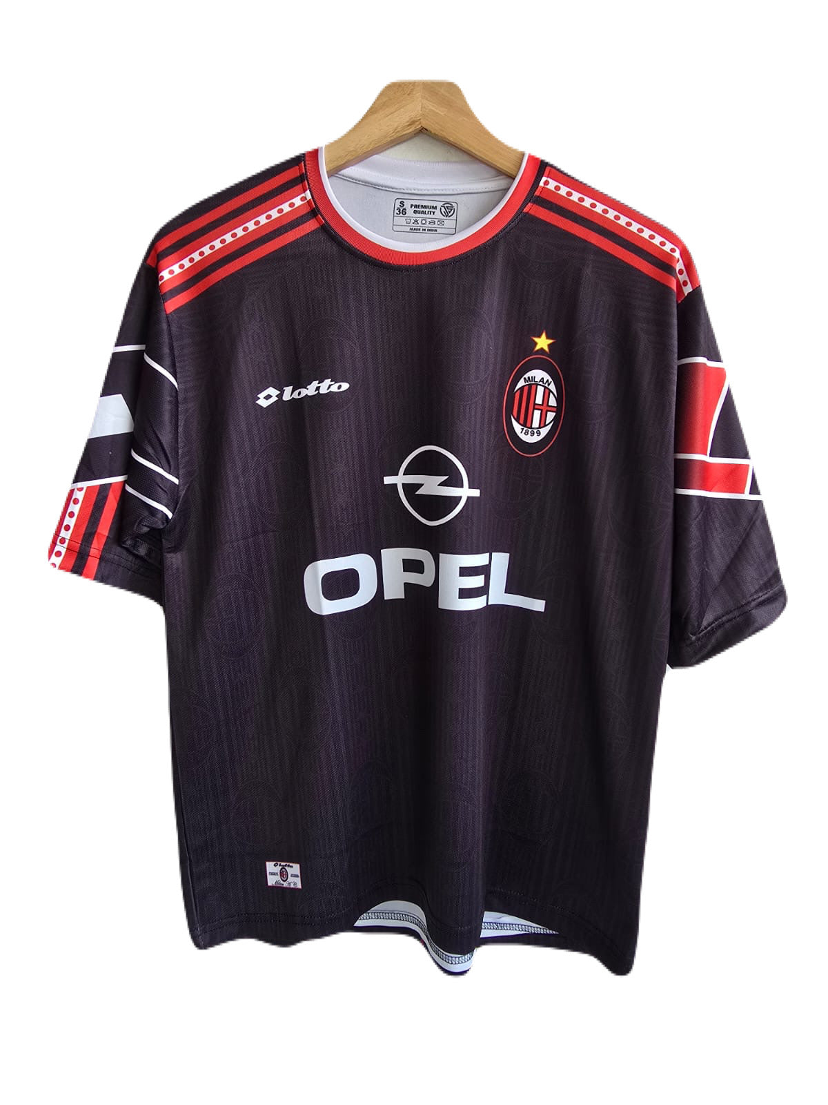 Ac milan vintage jersey maldini black - ms retro store