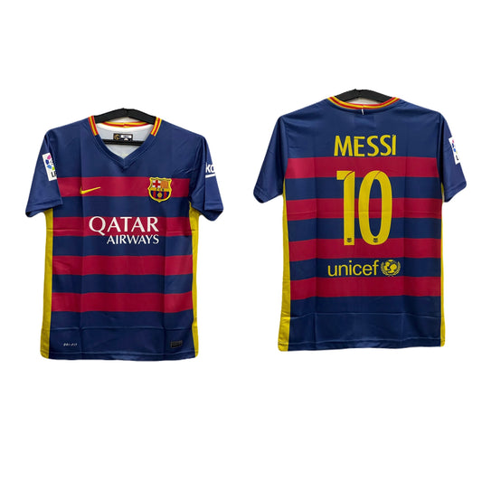 Fc barcelona 2015/16 messi half sleeve embroidery- P267  ms retro store