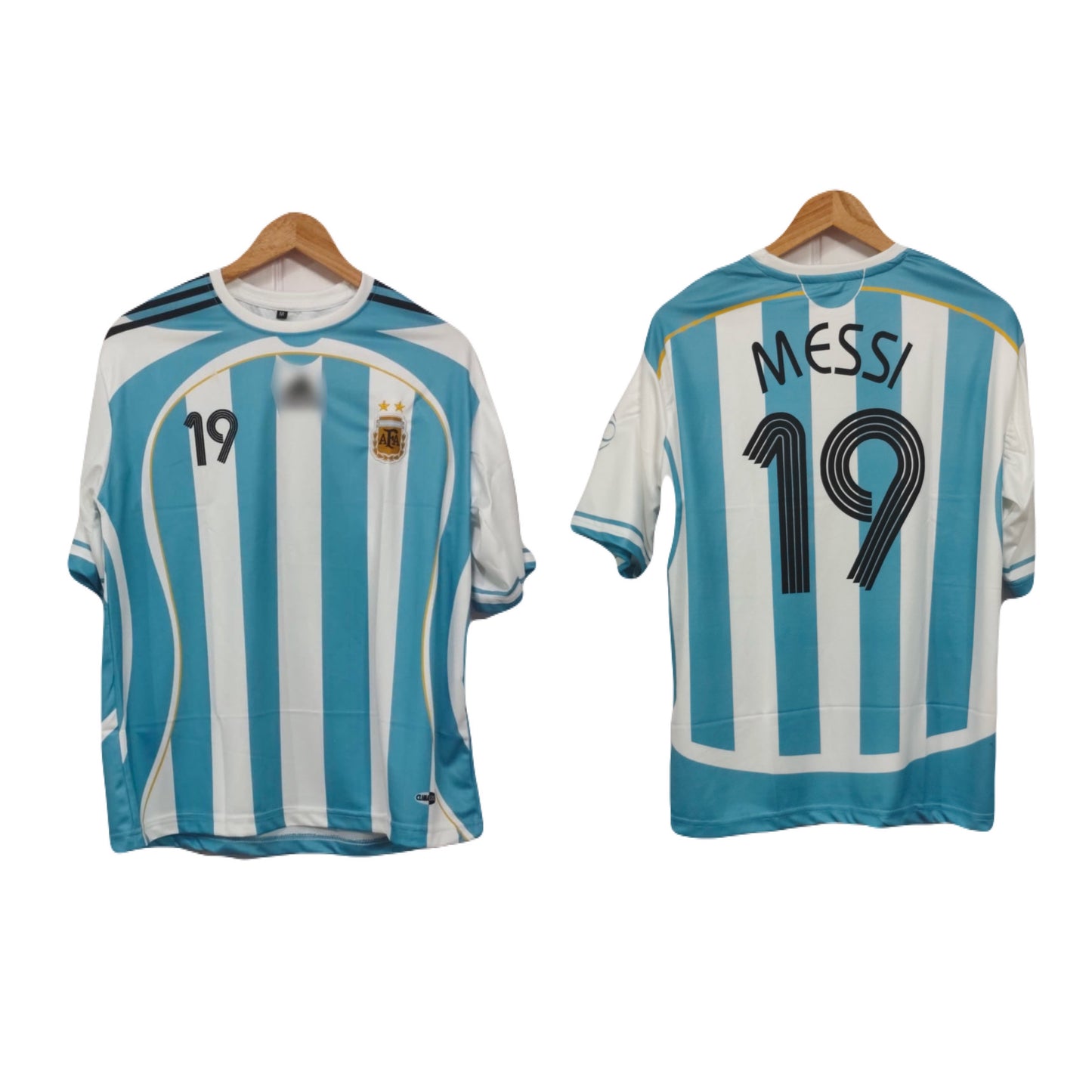 Argentina 2006 Home kit Embroidery Messi Five sleeve - P269 - Ms Retro Store