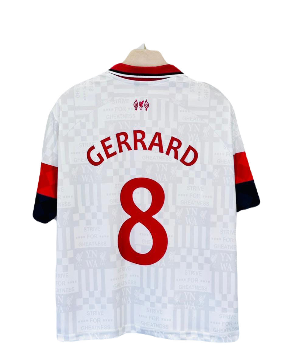 Liverpool 1989-91 Away Gerrard Five Sleeve Collar Sublimation - Ms Retro Store