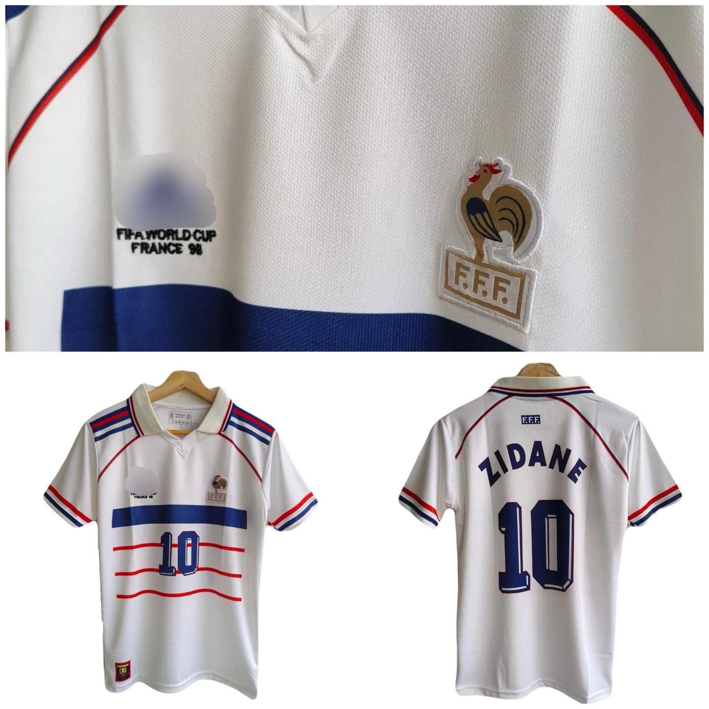 Best Retro jersey France 1998 World cup edition Collar type - p381 -ms retro store