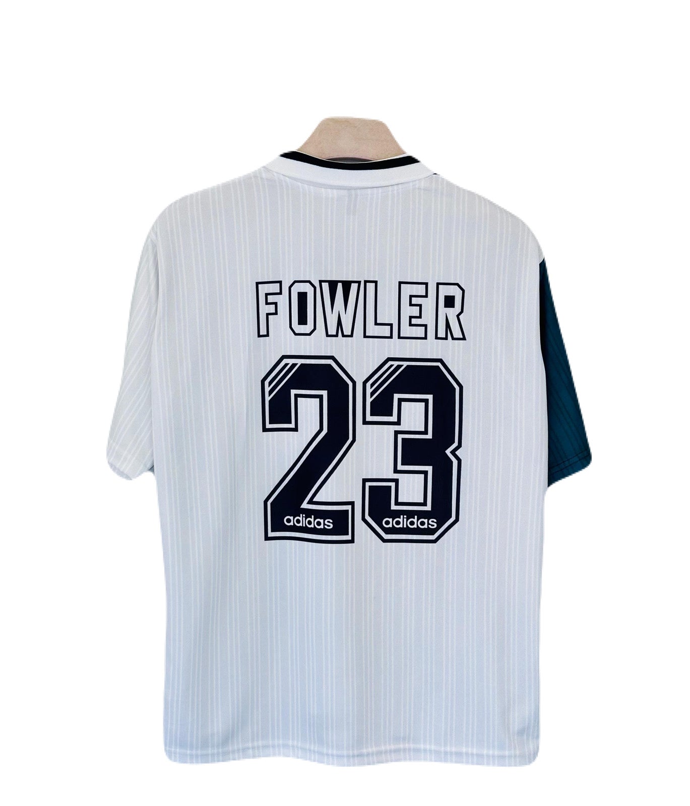 Liverpool FC 1995-96 Fowler away jersey Five Sleeve Collar - Ms Retro Store