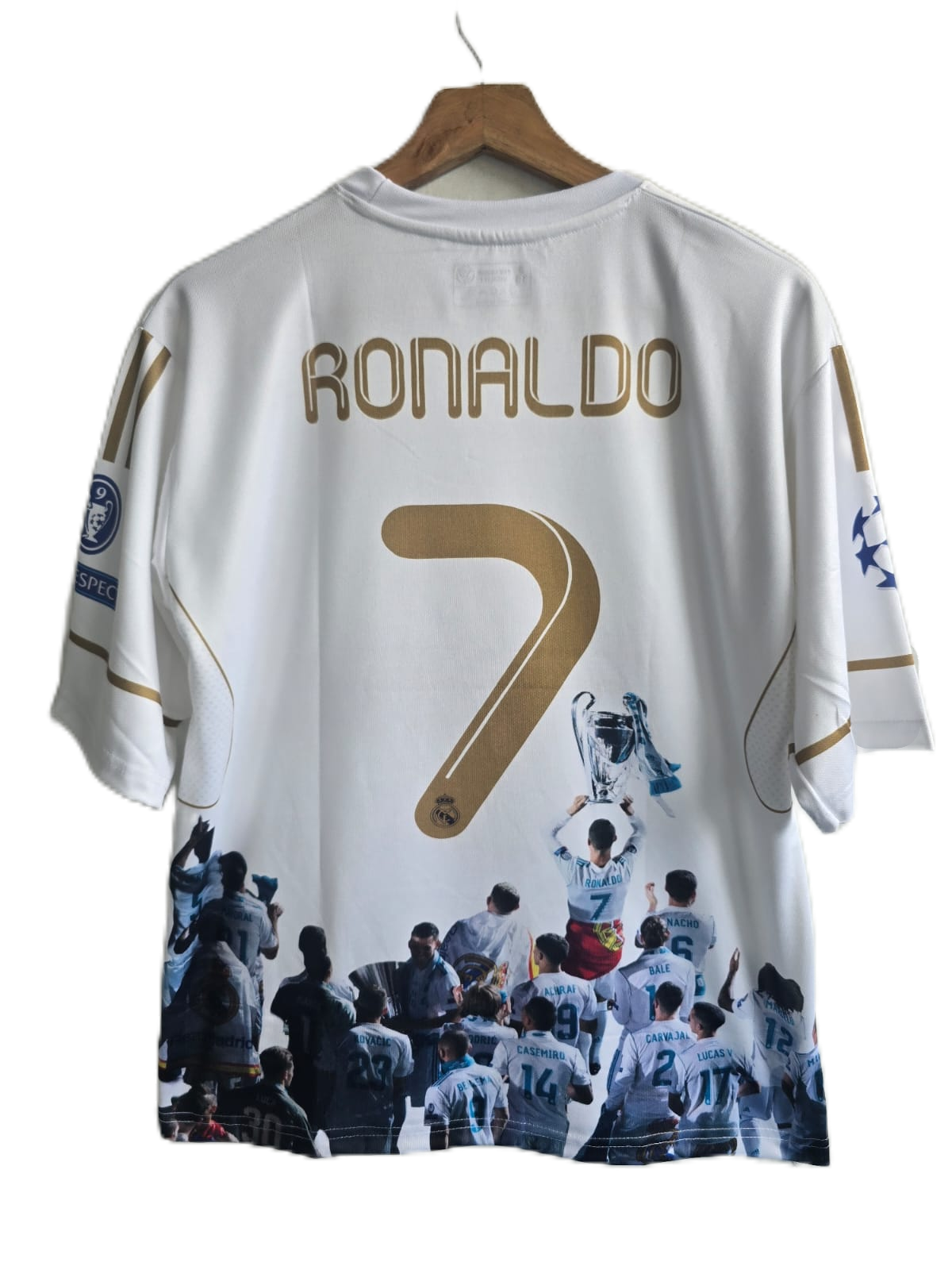 Real madrid 2011-12 Home kit Ronaldo Five sleeve - P478 - Ms retro store
