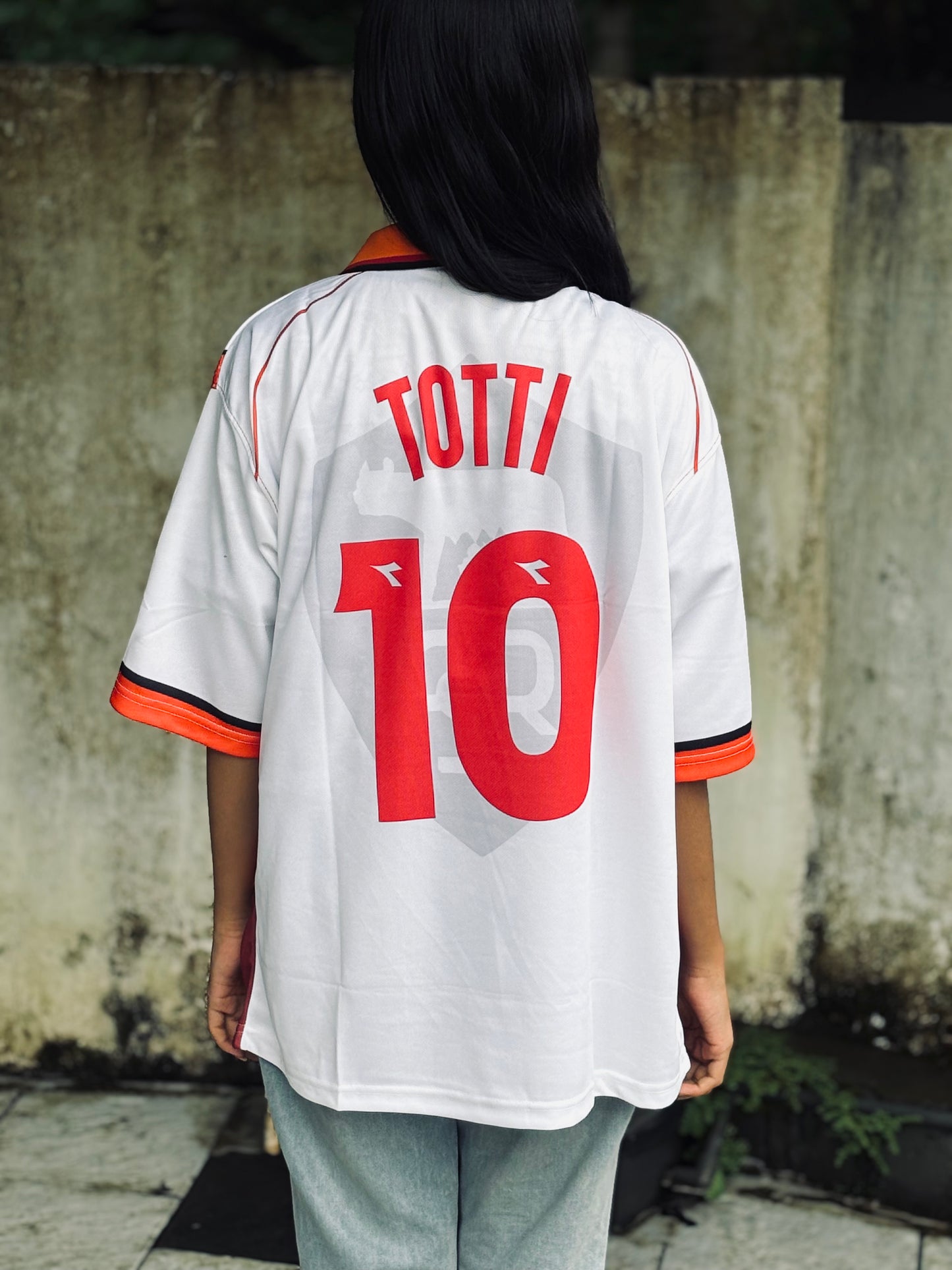 As Roma 1997/98 Away kit Totti 10 Five sleeve jersey P382 - Ms retro store