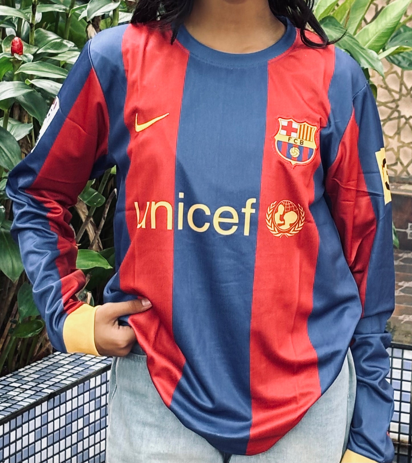 Barcelona 2006 full sleeve messi P173 - ms retro store