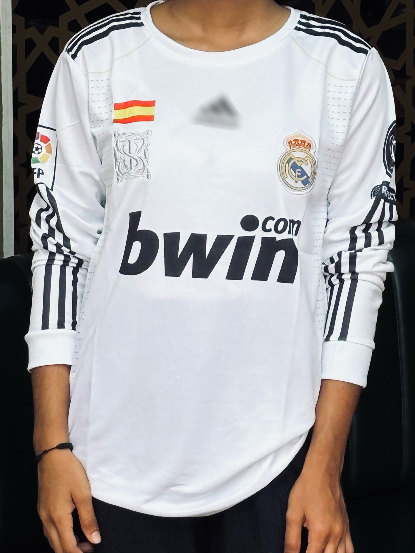 Realmadrid 2009/10 home jersey full sleeve ronaldo P17 - ms retro store