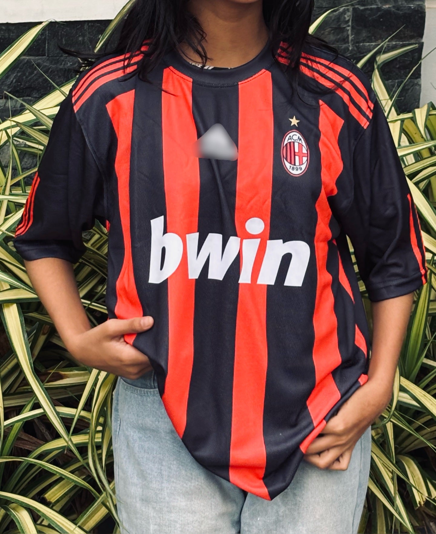 Ac milan 2008/09 home jersey beckham five sleeve - P776 ms retro store