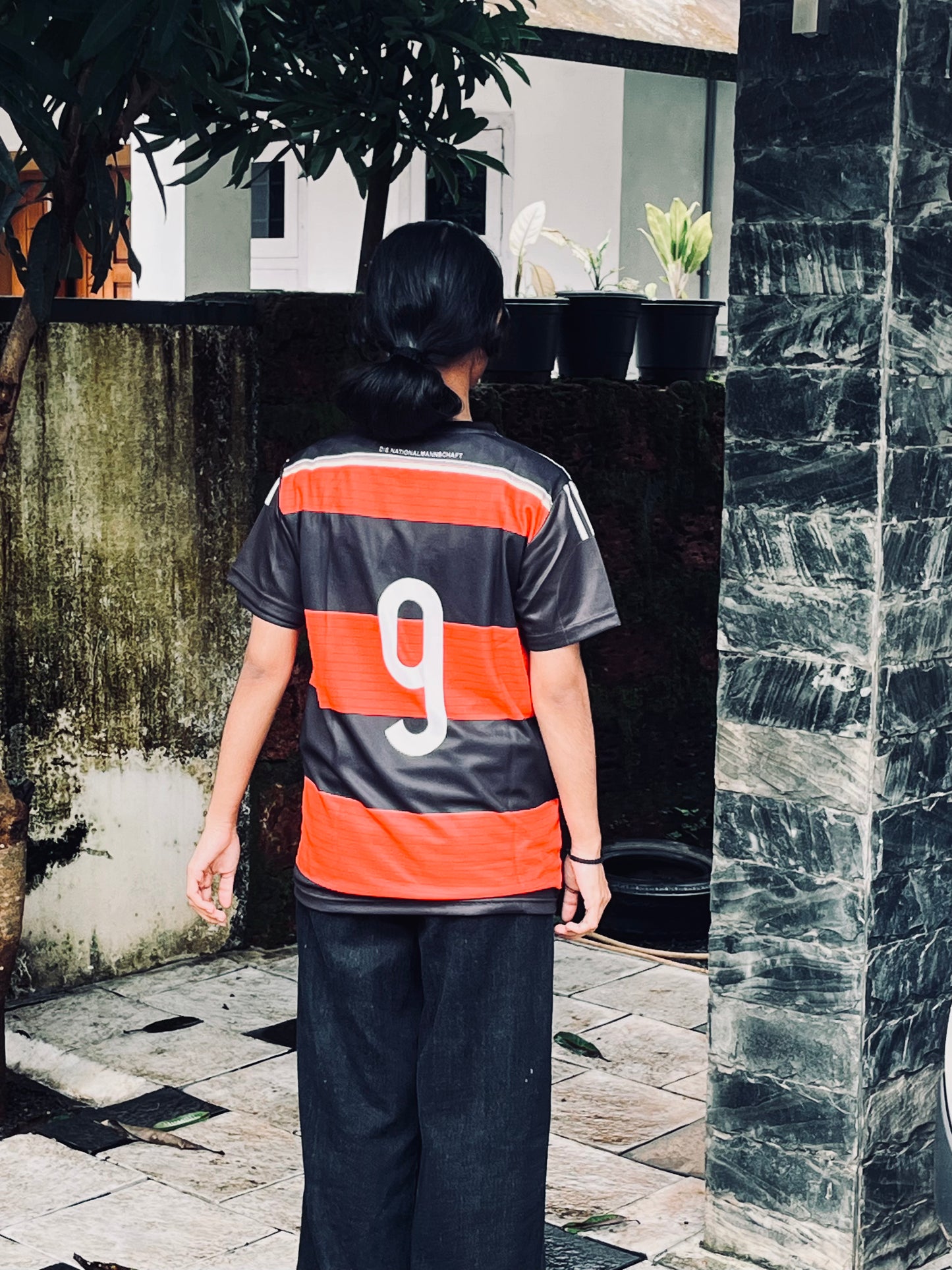 Germany 2014 away kit number 9 jersey - P616 ms retro store