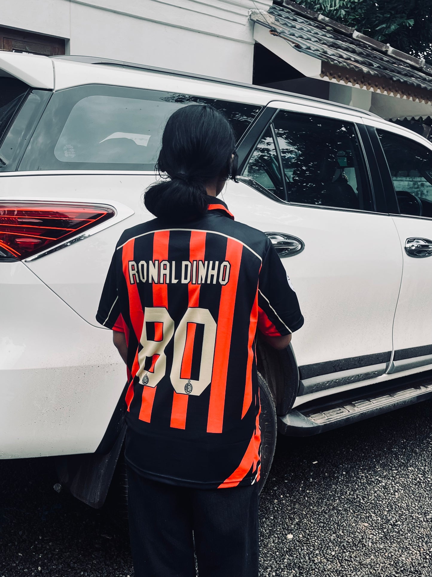 Ac milan 2006/07 home jersey Collar type Ronaldinho - P667 ms retro store