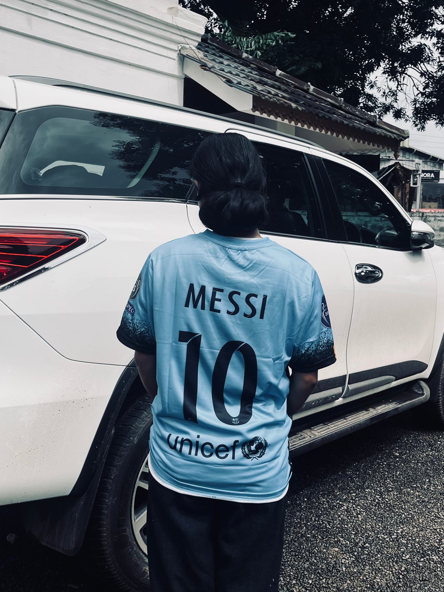 Messi barcelona blue vintage jersey P275 - ms retro store