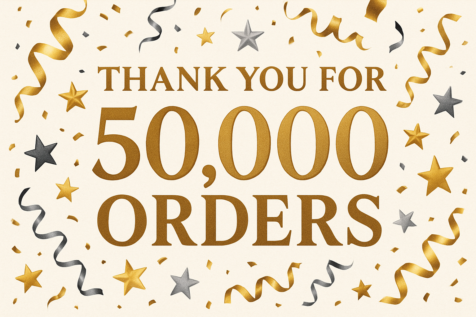 Thank you for 50000 orders poster