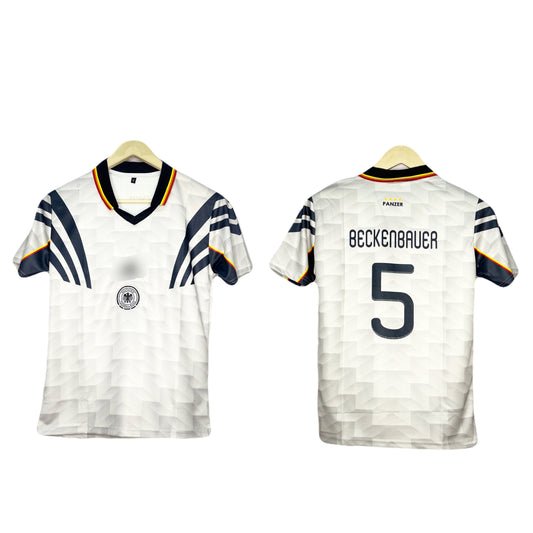 Germany 1996 Home Kit Beckenbauer Half Sleeve -P1298 Ms Retro Store