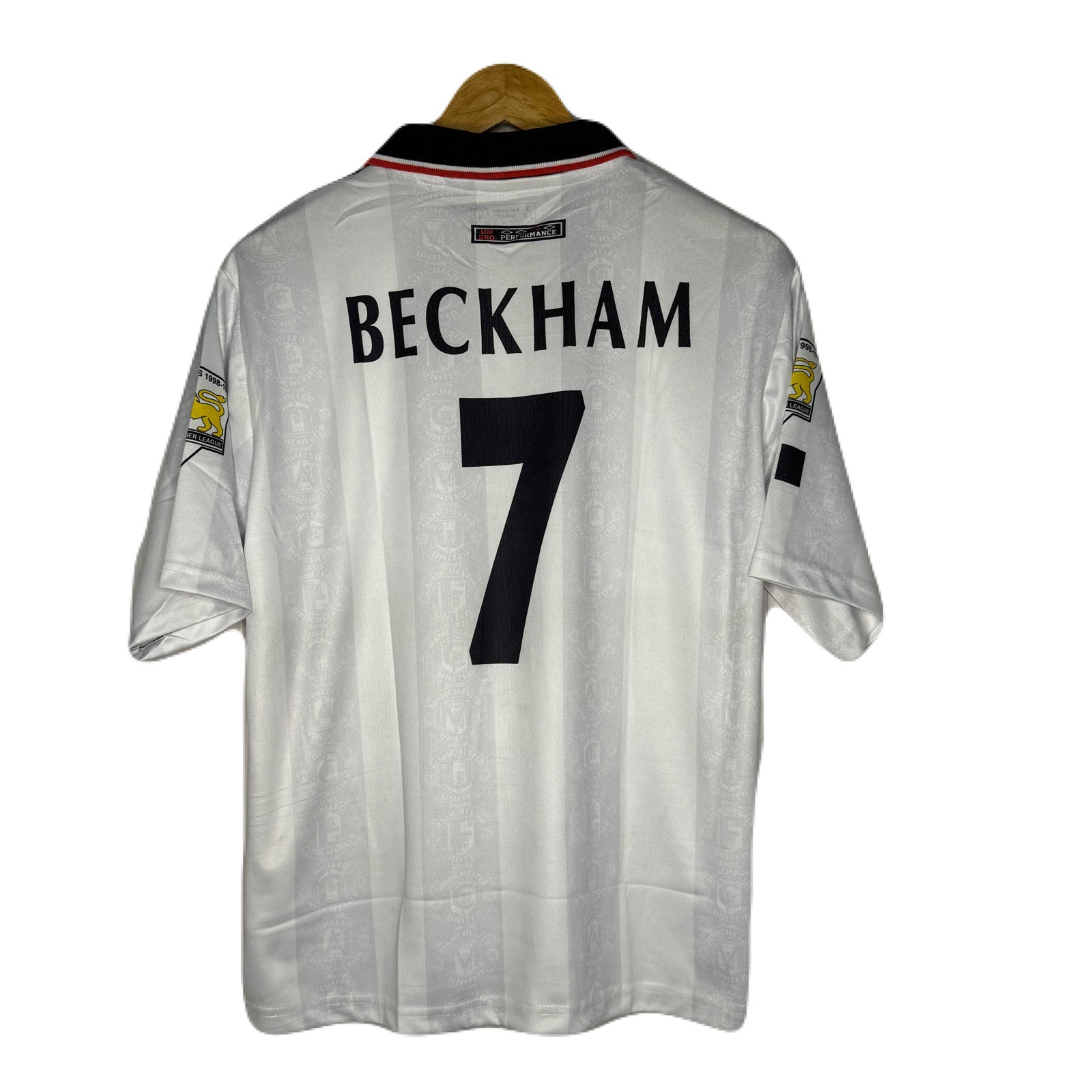 Manchester United 1997-98 Away Kit Beckham Five Sleeve - Ms Retro