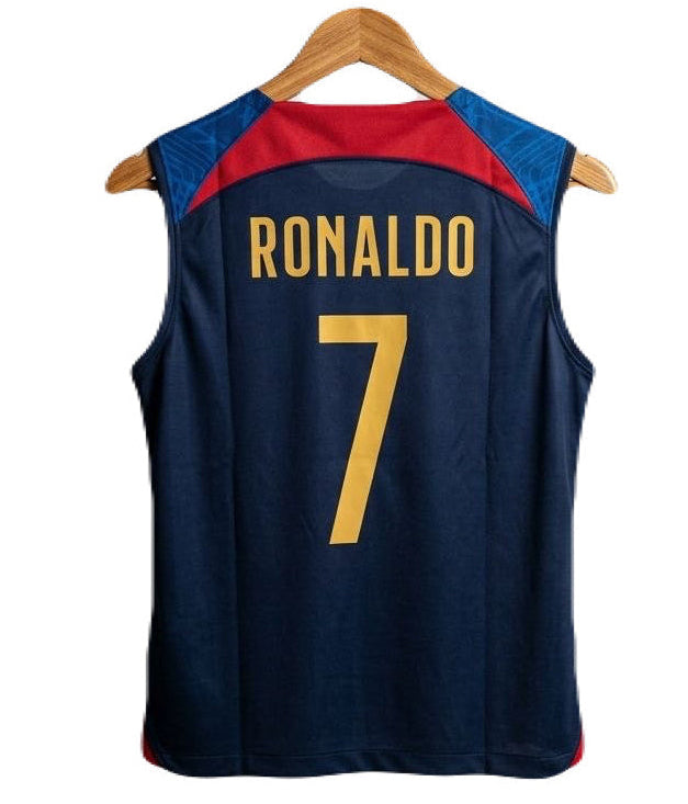 Portugal  ronaldo sleevless bibs embroidery -  ms retro store