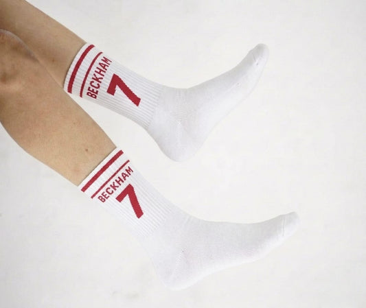 England Beckham White socks - Ms Retro Store