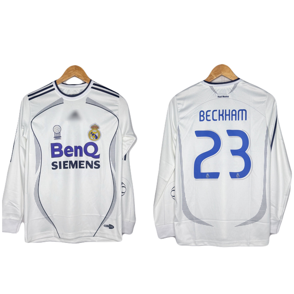 Real Madrid 2006-07 Home Kit Beckham Full Sleeve - P1112 Ms Retro 