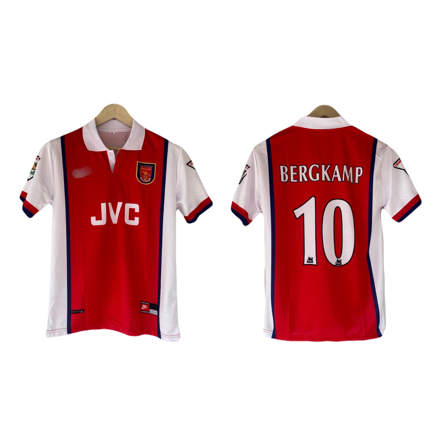 Bergkamp Arsenal half sleeve collar jersey