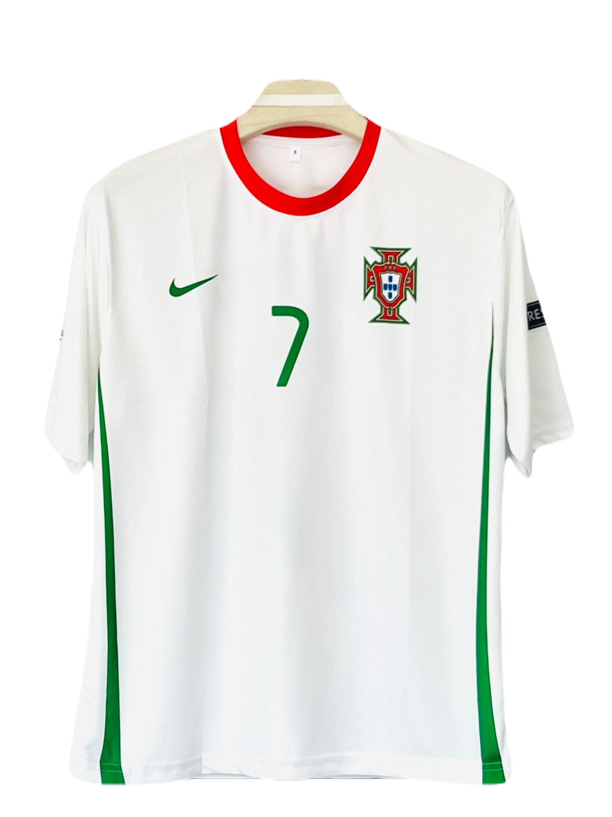 Portugal 2008 Away kit Ronaldo 7 Five sleeve Jersey