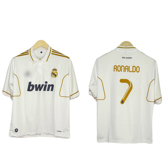 Real Madrid 2011-12 Home Kit Ronaldo Five Sleeve - Ms Retro Store