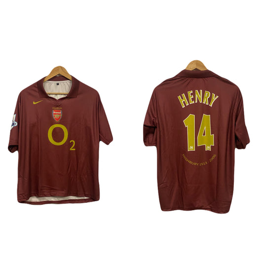 Arsenal 2006 Away  Henry Five sleeve - P111 - Ms Retro Store