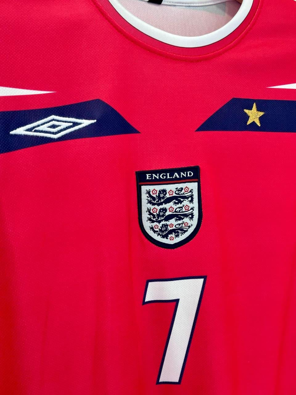 England 2008 Away kit Beckham Five sleeve - Ms Retro Store