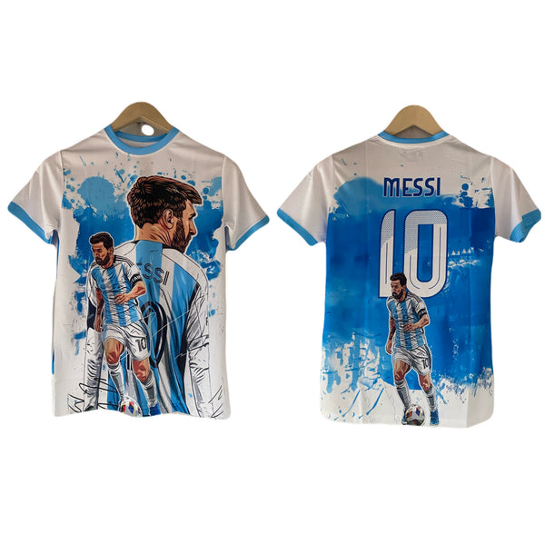Messi argentina themed special kit Half sleeve sublimation jersey - P2092