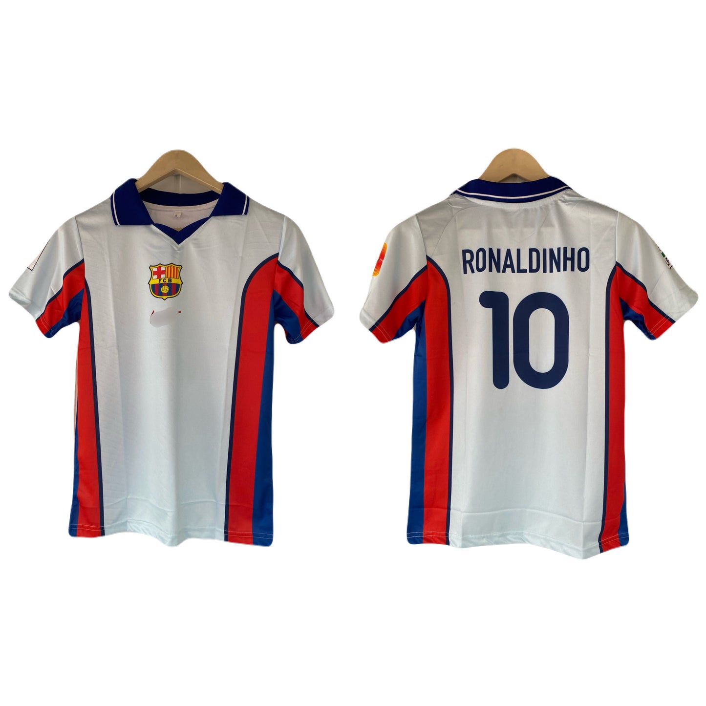 Ronaldinho Barcelona half sleeve collar sublimation jersey - P2218