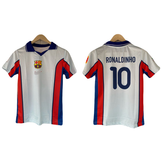 Ronaldinho Barcelona half sleeve collar sublimation jersey - P2218