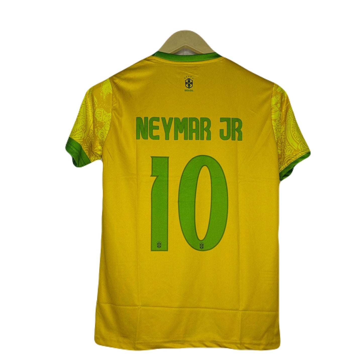 Brazil Christ the Redeemer Special Edition Kit  Neymar Jr Half Sleeve P1223- Ms Retro Store