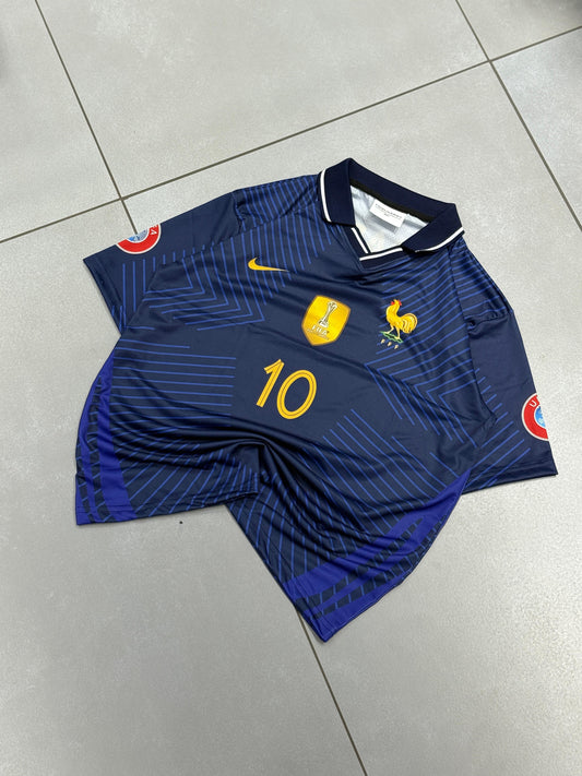 France 2022 world cup Mbappe Premium Quality Collar Five Sleeve Sublimation  - Ms Retro Store