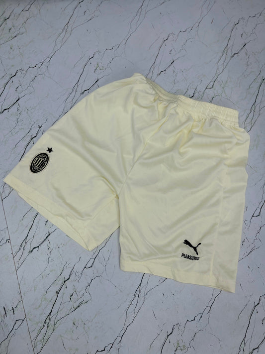 Premium first quality  Ac Milan  Light Cream colour Shorts - P585 Ms Retro Store