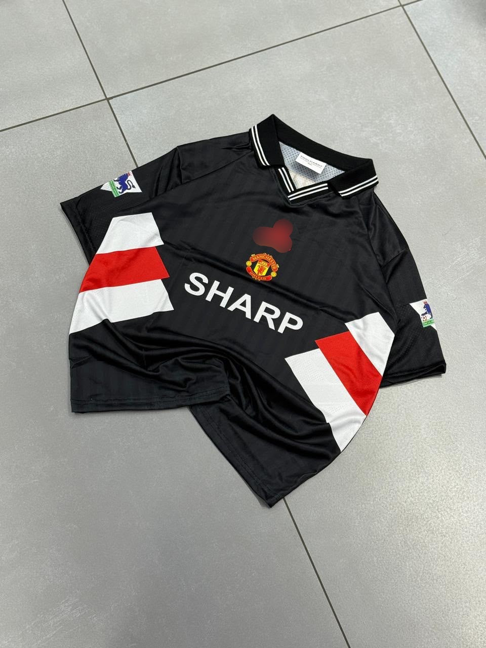 Beckham Manchester United premium quality Collar Five Sleeve Jersey  - P2781