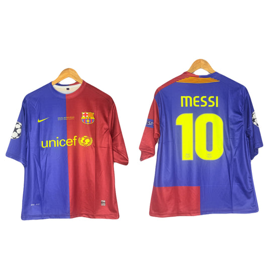 Fc Barcelona 2009 Ucl Final Kit Messi Five Sleeve - P977 -   Ms Retro Store