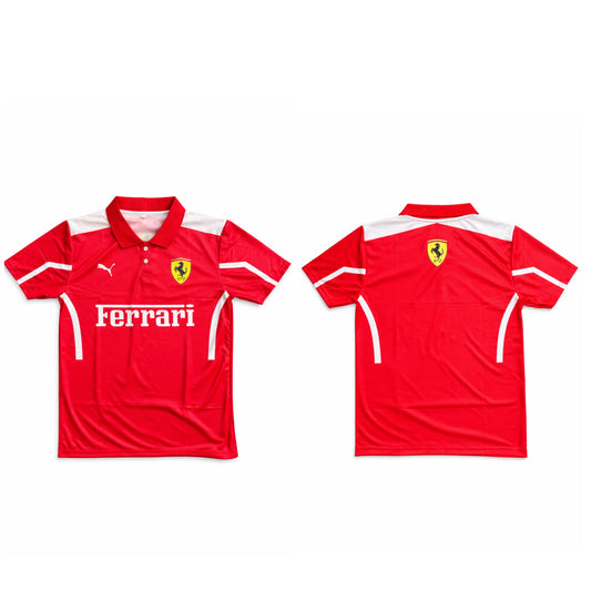 Ferrari Rosso Corsa Collar Zip Sublimation - MS RETRO STORE