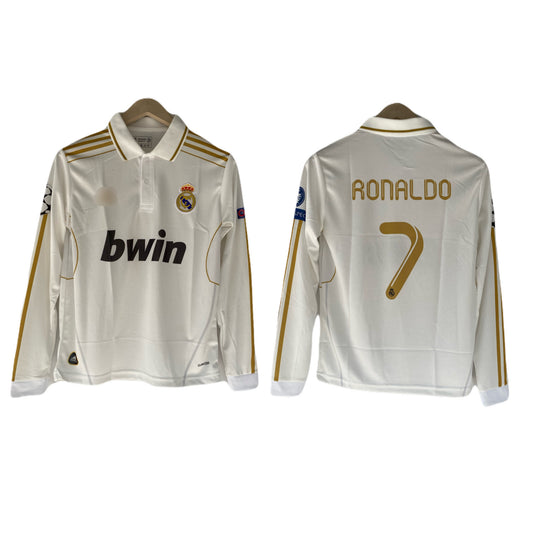 Real Madrid 2011-12 Home Kit Ronaldo Full Sleeve - P1034 Ms Retro Store
